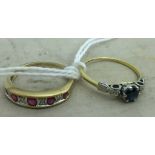 Two 9ct ladies dress rings