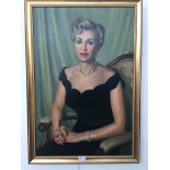 Critchlow (20th century): Portrait of a lady, oil on canvas,
