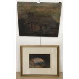 English School (19th century): Landscape study, oil on canvas, unframed,