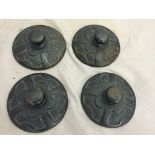 Four bronze wool weights
