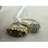 Two 9ct ladies dress rings