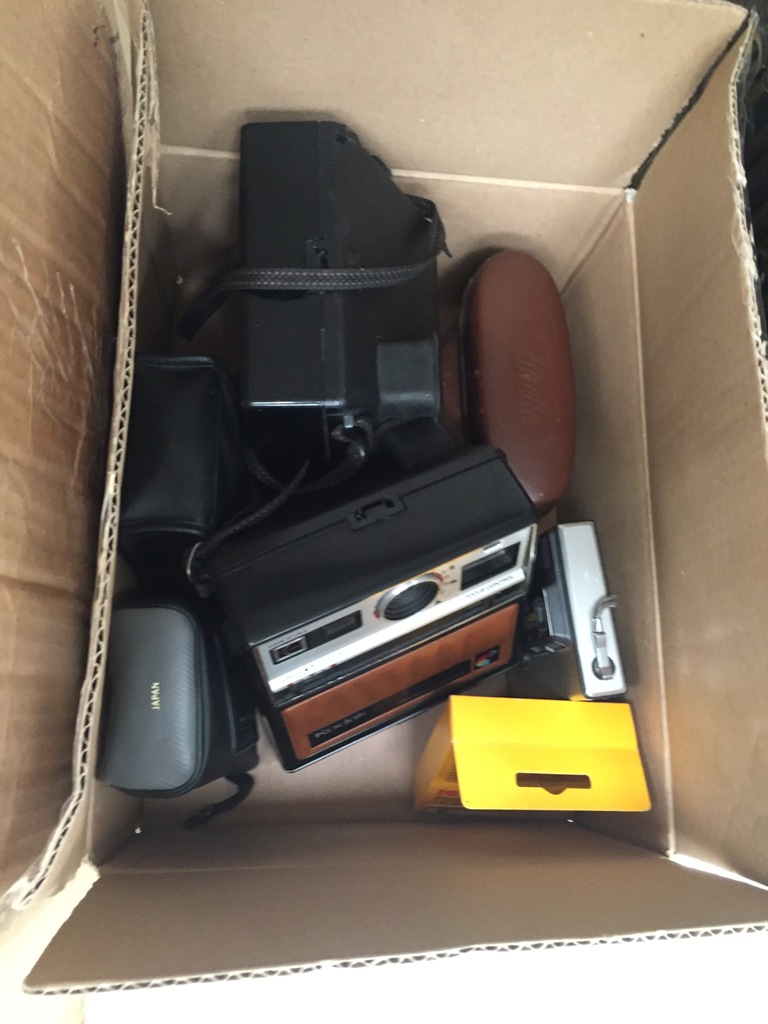 A box of cameras