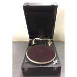 A Vocalion Deluxe travel gramophone