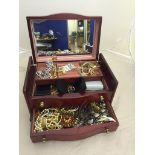 A box of dress jewellery