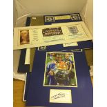 Six football autographed items, England 98 squad, Chelsea Drogba & Mourinho England 92, 87/88,