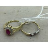 Two 9ct ladies dress rings