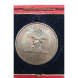 A Casso Nelson copper medallion made from The Foudroyant