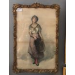 A portrait of a lady, in good quality, decorative gilt frame,