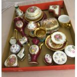 A quantity of Limoges miniatures