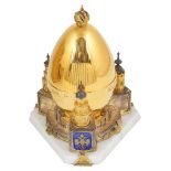 A Cased Theo Faberge St Petersburg Collection "The Kiev Egg": Theo Faberge St Petersburg Collection