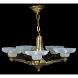 An Art Deco Ceiling Light: French, 1920s/30s,