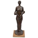 T Shattock (1944-present): A bronzed resin figure, "Red Carpet",