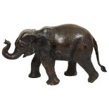 A Bronze Elephant: H43cm x W93cm x D38cm CONDITION REPORT: No makers mark to the