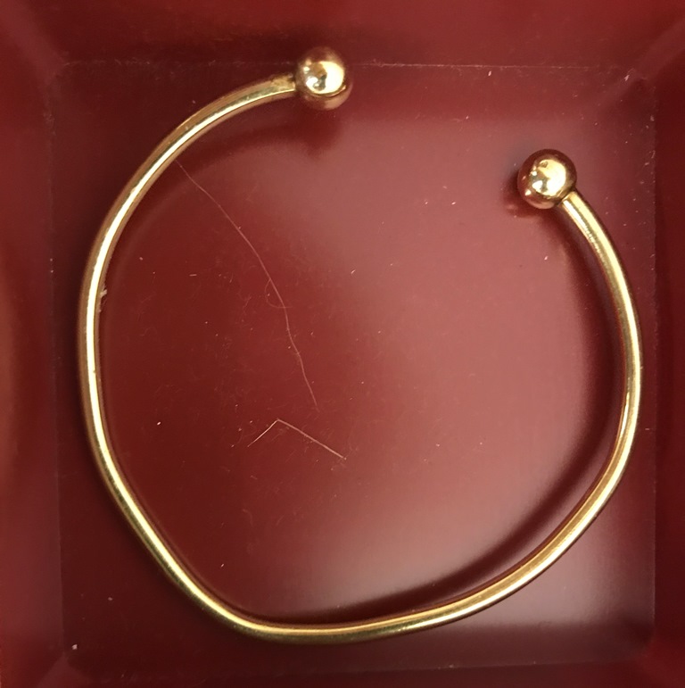 A 9ct Torque bangle