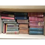 Two boxes of books to include predominantly literary titles, Bronte, Shelley, Wordsworth, Tennyson,