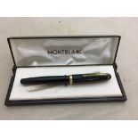 A Mont Blanc fountain pen with original case