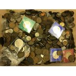 A large quantity of World and GB coins
