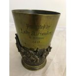 A 19th century bronze and brass Presentation Cup from Lady Alexander of Westerton (1875)