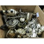 A quantity of EPNS to inc a four-piece tea service, Kings pattern flatware,