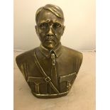 A bronze bust of Adolf Hitler