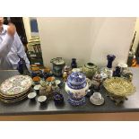A large collection of ceramics to inc plate,