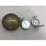 A Military stopwatch and compass