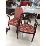 An Edwardian tub chair;