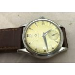 A gentleman's vintage Omega wristwatch with subsidiary dial and 3/9/12 indicators