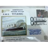 A Titanic FDC signed by survivor Mrs E E Halsman