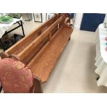 Two pine church pews