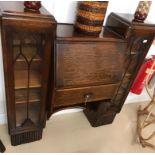 A 1940s oak sideboard