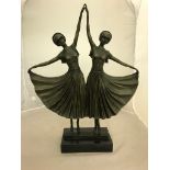 A Talos Gallery bronze of two dancers after Chiparus
