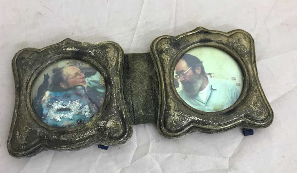 A hallmarked silver photograph frame