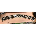 A 'Flying Scotsman' railway sign