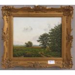 Cyril Boyland Turner (Norfolk School, 20th century): East Anglian landscape, oil on canvas,
