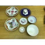 18th/19th century ceramics to inc a cabinet plate, saucers,