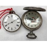 A Stauffner silver pocket watch;