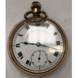 A gold-plated pocket watch