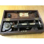 A 19th century mahogany cased theodolite