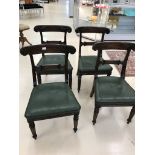 A set of four 19th century mahogany dining chairs