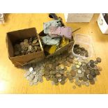 A quantity of World and GB coins