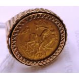 A 1914 half sovereign ring