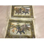 Two antique Indian miniatures on silk
