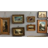 A quantity of oils, predominantly 19th century landscapes,