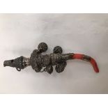 A 19th century George Unite silver and coral baby's rattle