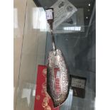 A George III silver fiddle pattern fish slice,