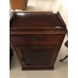 A Victorian mahogany bedside cabinet