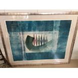 A large hand-signed colour etching and aquatint: 'Atelier XXXIX',