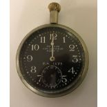 A WWI RFC/RAF 30 hours non luminous Mark V pocket watch, the reverse marked 'A' above a broad arrow.