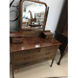 An Edwardian mahogany dressing table